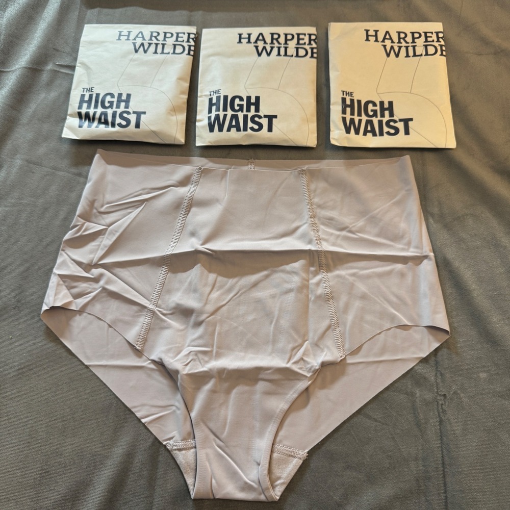 Harper Wilde Invisible No Show Highwaist Brief Large Lavender Seamless Pack of 3